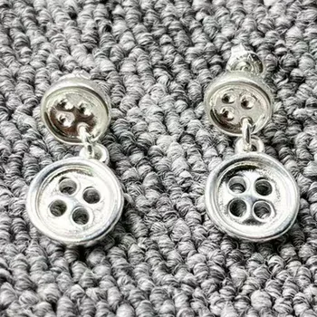 2022 новый UNOde50 изысканная мода гальваническое покрытие серебро 925 пробы модные серьги-пуговицы праздничные ювелирные изделия подарки
