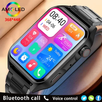 2023 Новые NFC Смарт-часы Мужские AMOLED 368*448 HD Экран Частота Сердечных Сокращений Bluetooth Вызов IP68 Водонепроницаемые Умные Часы Мужские Для Huawei Xiaomi