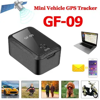 GF-09 Дистанционное Прослушивание Магнитный Мини-Автомобиль GPS Трекер Устройство Слежения В Реальном Времени WiFi + LBS + AGPS Локатор Приложение Микрофон Голосовое Управление