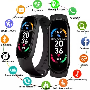 M6 Смарт-Часы Для Мужчин Женщин Фитнес Спортивный Смарт-Браслет Версия Fitpro Bluetooth Музыка Частота Сердечных Сокращений Фотографировать Смарт-Часы для Xiaomi