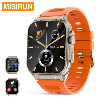 MISIRUN 2023 НОВЫЕ Смарт-часы 1,96 дюйма BTCall SmartWatch для Мужчин Женщин IP68 Водонепроницаемый Сердечный Ритм Фитнес-Браслет Спорт