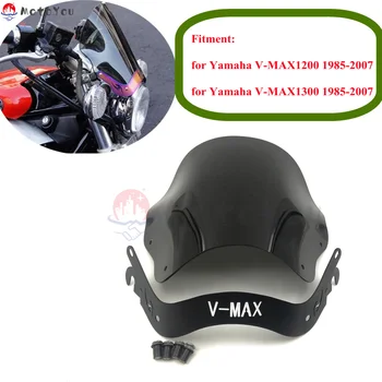 Ветровое Стекло Мотоцикла с Монтажным Кронштейном Для Yamaha VMAX1300 V-MAX1200 V-MAX1300 VMAX 1200 1300 Big Diavel 1985-2007