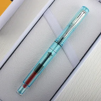 Высококачественная авторучка EF с наконечником 0,38 мм на выбор, 1 шт./лот, ручки с прозрачными цветными чернилами для письма, школьные канцелярские принадлежности