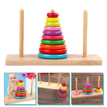 Детские развивающие игрушки Деревянная башня Ханоя, детские игрушки, сложенные в стопку Ученики