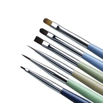 Кисть для рисования ногтей, карандаш для рисования, Наклонные Круглые 3D наконечники, дизайн цветов, УФ-гель-лак, ручка для резьбы, Инструменты для маникюра