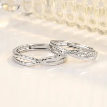 Кольцо из 100% стерлингового серебра S925 пробы с бриллиантом, женские Мужские ювелирные изделия из серебра 925 пробы, обручальные кольца, Кольцо с бриллиантом, Мужская любовь