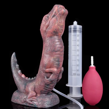 Многоцветный фаллоимитатор Dragon с присоской, функцией эякуляции, сквиртинга пениса, Большая анальная пробка, Член для взрослых, принадлежности для мужчин и женщин