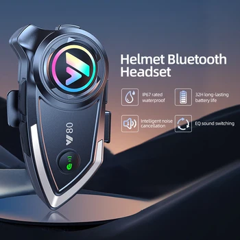 Мотоциклетный шлем Kebidumei Y80 с Bluetooth-гарнитурой, модный звуковой эффект с эквалайзером, громкая связь, водонепроницаемые наушники для водителя
