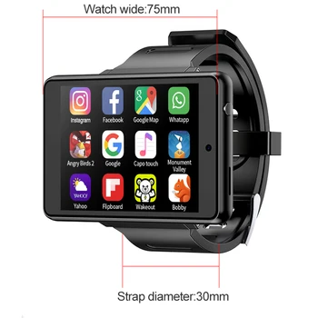 мужские деловые Смарт-часы-телефон 2,80 дюймов Android С Большим сенсорным Экраном 4 + 128 ГБ 2800 мАч Аккумулятор GPS WiFi 2022 Смарт-часы 4G класса люкс