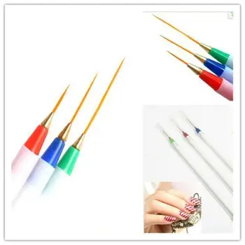 Набор 3шт/ Акриловая Точечная живопись Инструменты для рисования полос для салона DIY Маникюрный инструмент Многоцветный