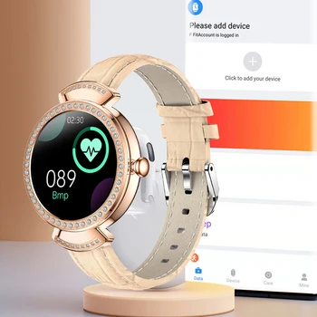 Новые умные часы noble ladies diamond full circle с полным касанием, модные часы с Bluetooth, полностью совместимый информационный смарт-браслет