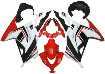 Новый Комплект Обтекателя мотоцикла из АБС-пластика, Пригодный для Kawasaki Ninja 300 EX300 2013 2014 2015 2016 2017, Комплект Кузова, Красный, Белый