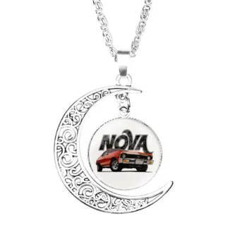 Ожерелье Super Nova Moon, аксессуары для мальчиков из нержавеющей стали, вечерние Женские украшения, модные стеклянные украшения, подарки в форме полумесяца