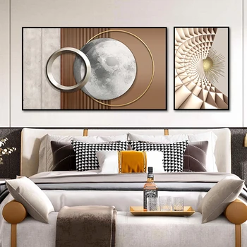 Современные 3D визуальные эффекты настенное искусство Холст Картина скандинавская абстрактная простота Художественный плакат Печать настенная картина для декора гостиной