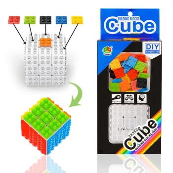 Создатели Серии Блоков Magico Cube Профессиональные 3x3x3 Классические DIY Enlighten Развивающие Строительные Блоки Игрушки Для Детского Подарка