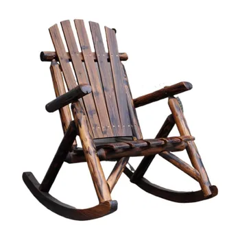 Уличная мебель Деревянное кресло-качалка в деревенском американском стиле Кантри под старину Винтажное кресло-качалка для взрослых с большим садом и качалкой-качалкой