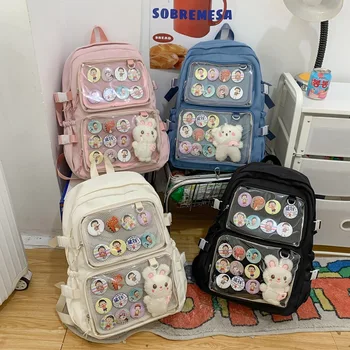 Японский рюкзак ItaBag из прозрачного ПВХ, школьные сумки для девочек, повседневный рюкзак для путешествий с книгами Kawaii
